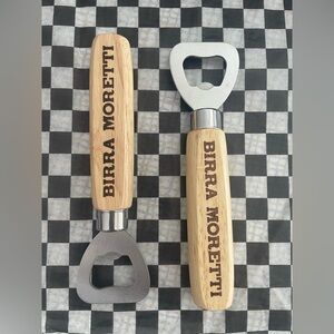 Birra Moretti Bottle Opener with Wooden Handle